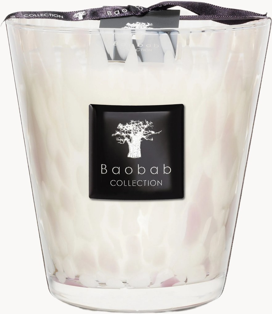 Candela profumata White Pearls (orchidea, fresia, muschio)