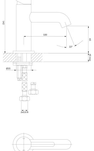 OMNIRES Y1210CR - Rubinetto del lavandino Y 14,2 cm cromo lucido