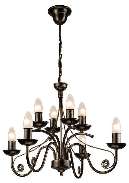 Lampadario a sospensione con catena DONATO 8xE14/40W/230V