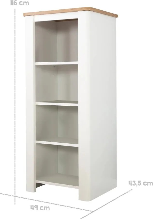 Libreria per bambini bianca 49x116 cm Ava - Roba