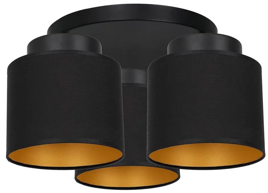 Lampadario a plafone FRODI 3xE27/60W/230V nero