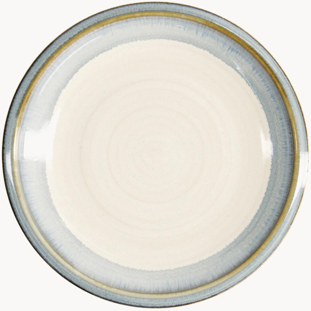 Set di 4 piatti rotondi in gres Unkai