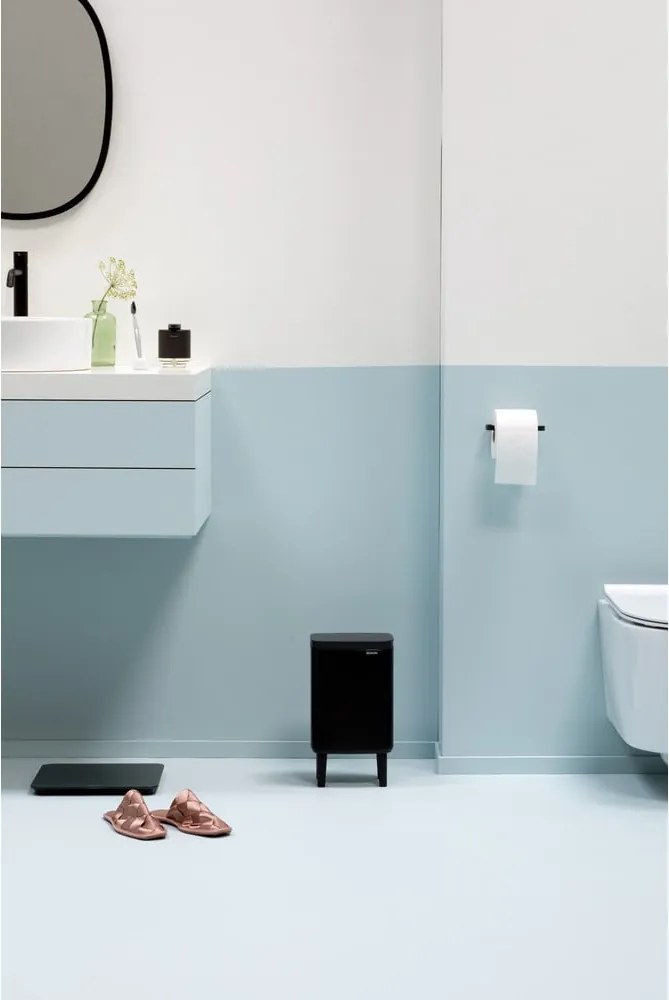 Cestino per la spazzatura nero opaco in acciaio 4 l Bo Hi – Brabantia