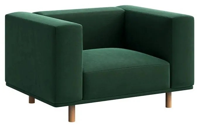 Poltrona relax in velluto verde scuro Kukumo - Ame Yens