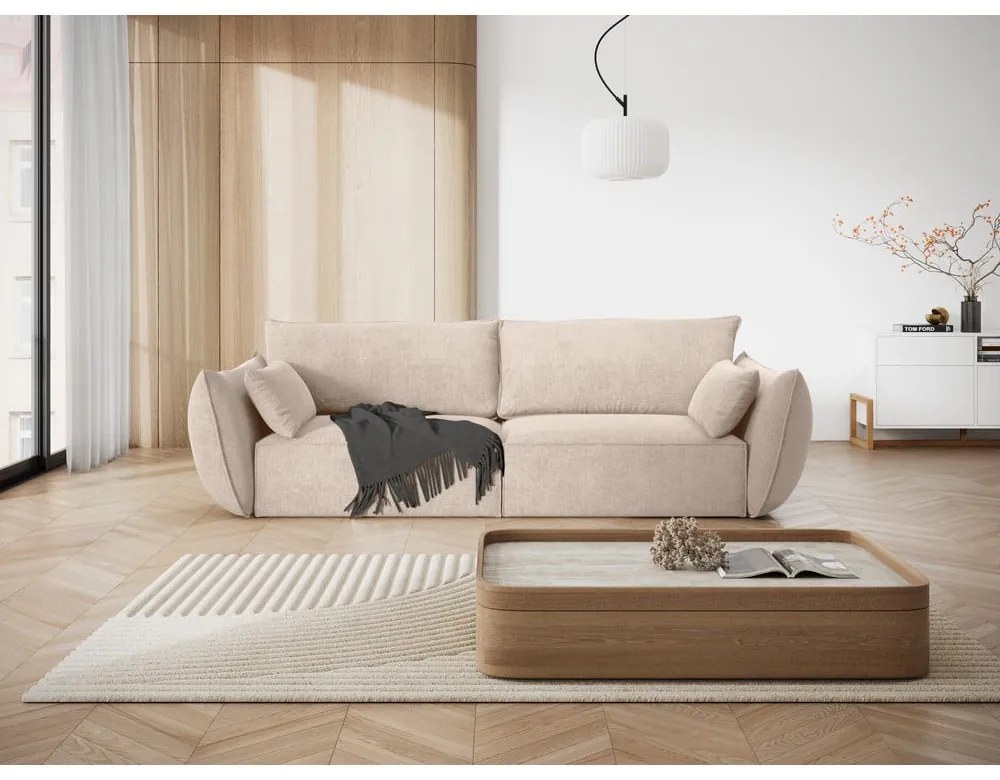 Divano beige 208 cm Vanda - Mazzini Sofas