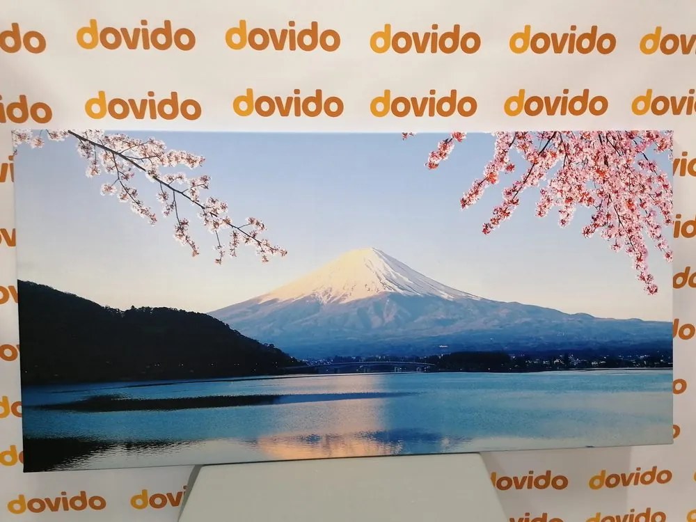 Quadro su tela – Vista dal lago sul Fuji