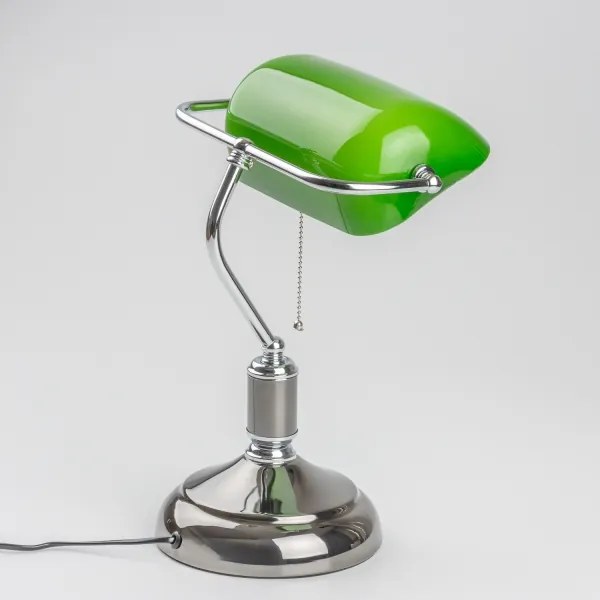 Brilagi - Lampada da scrivania BANK OFFICE 1xE27/60W/230V nera/argento/verde