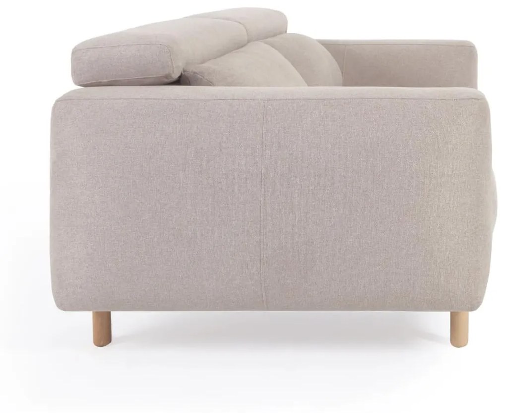 Kave Home - Divano Singa 3 posti beige 215 cm