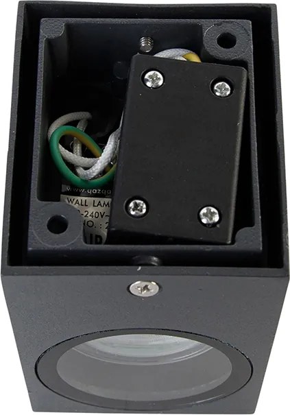 Lampada da parete moderna grigio scuro IP44 - Baleno