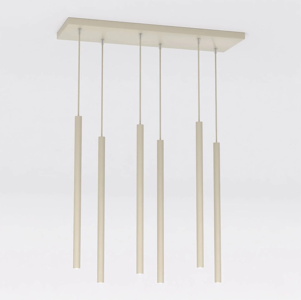 Lampadario a Sospensione in Acciaio SELTER 6 Mokka 6xG9