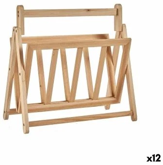 Portariviste Marrone Legno 30 x 37,5 x 36,5 cm (12 Unità)