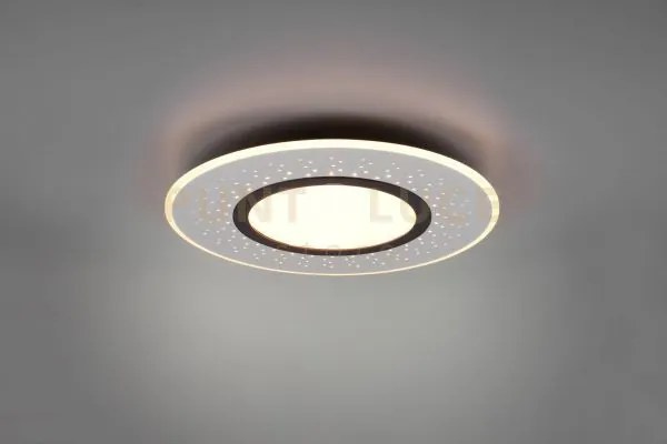 Plafoniera verus led microfori tonda e telecomando d.50cm acciaio 6...