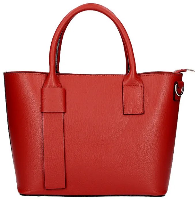 Borsa a mano in vera pelle MI5 rosso Made in Italy