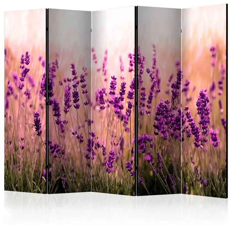 Paravento  Lavender in the Rain II [Room Dividers]  Colore Verde, Dimensioni e Misure 225x172