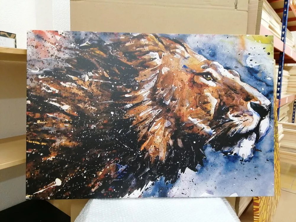 Quadro su tela – Re degli animali in acquerello