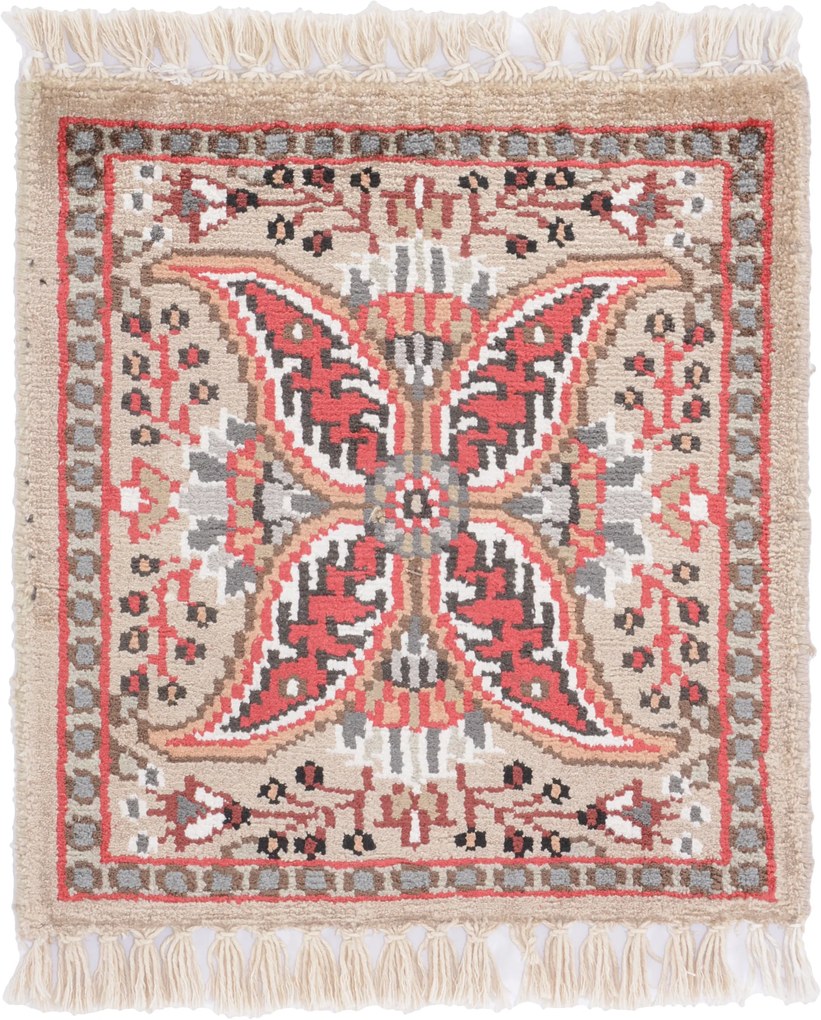 Agra Tappeto 30 x 30 (Indian) Annodato A Mano