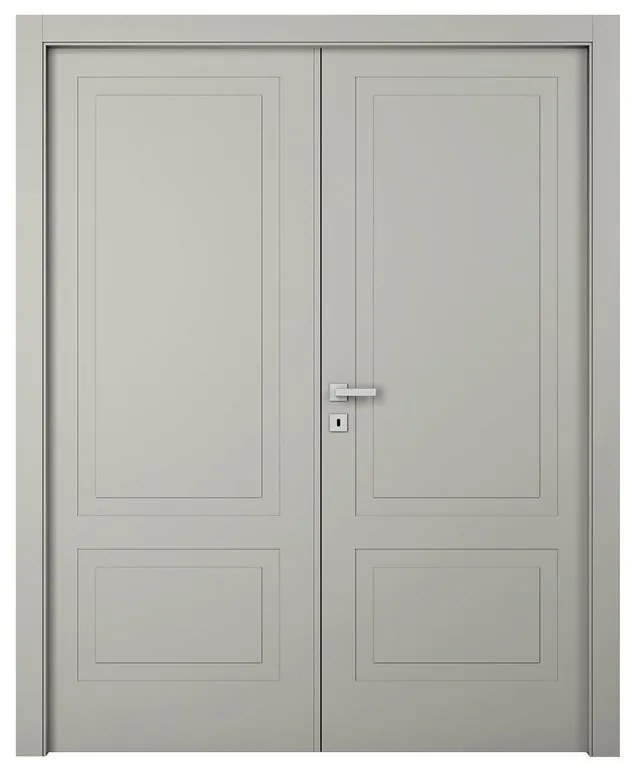 Porta doppia anta battente Nakano grigio L 140 x H 210 cm destra