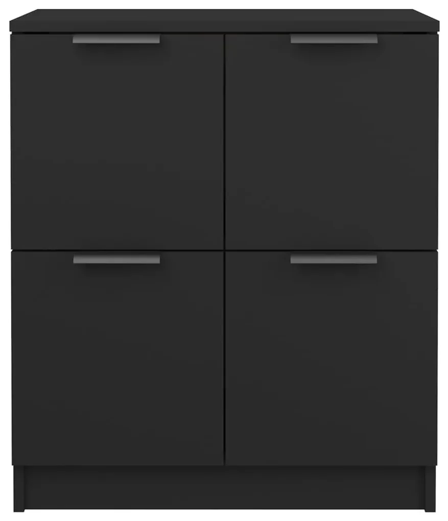 Credenza nera 60x30x70 cm in legno multistrato