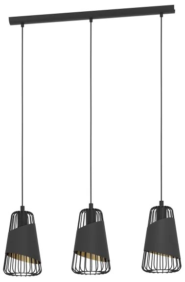 Eglo 49448 - Lampadario a sospensione con filo AUSTELL 3xE27/60W/230V