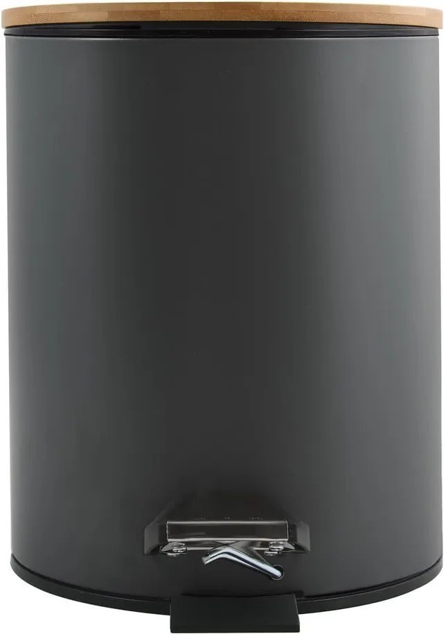 Cestino per la spazzatura grigio scuro in acciaio con pedale 5 l Adonis – Spirella