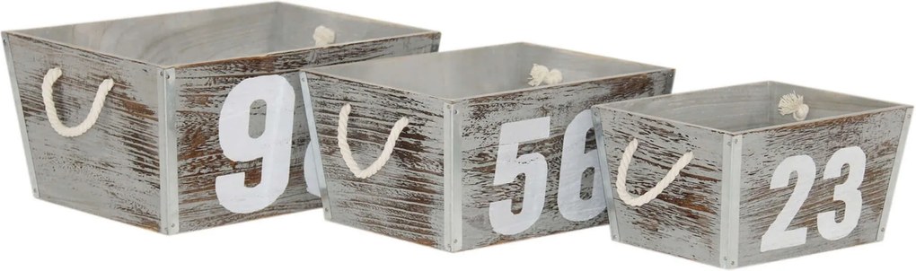 MAVERICK - set di 3 cassette in legno