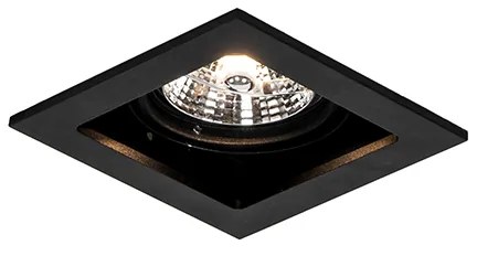 Set di 6 faretti orientabili quadrati a incasso neri - Artemis 70