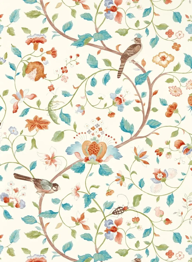 Sanderson Tapete Arils Garden - Teal/ Russet