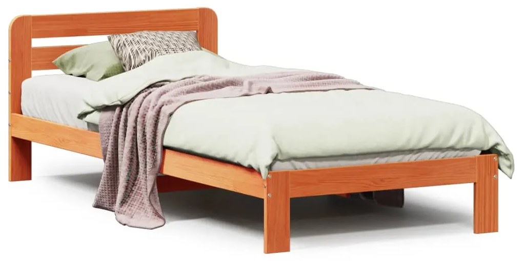 Letto senza materasso marrone cera 90x200 cm legno di pino