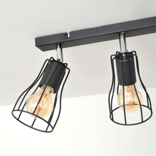 LED Faretto TUBE II 3xE27/15W/230V nero