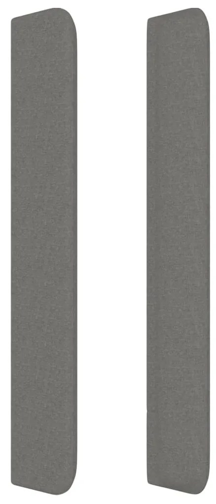 Testiera ad orecchio grigio scuro 83x16x118/128 cm in tessuto