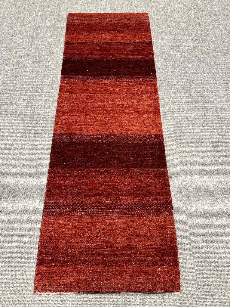 Loribaft Tappeto 90 x 270 Rosso (Iran) Annodato A Mano