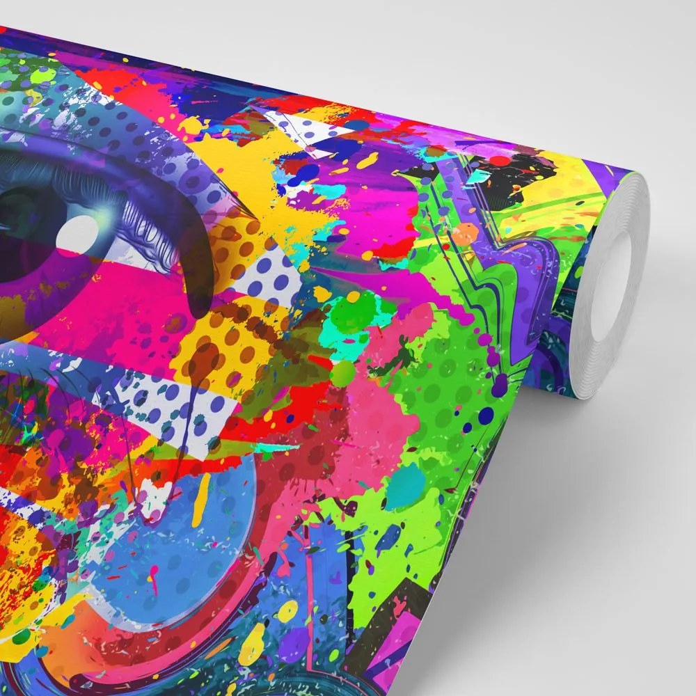 Carta da parati autoadesiva – Occhio umano in stile pop-art