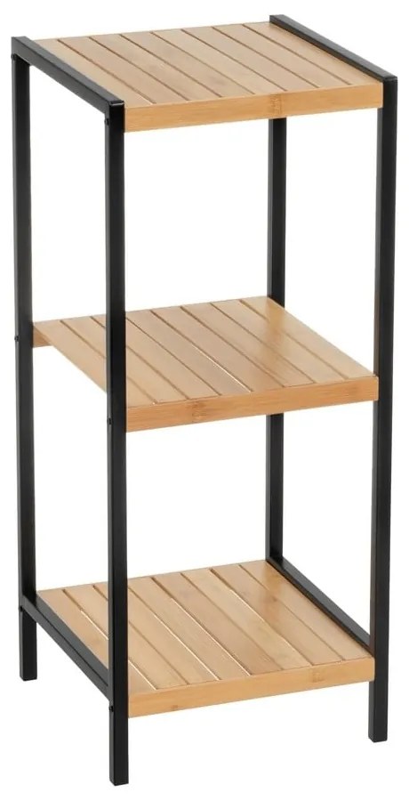 Scaffale nero e color legno naturale in bambù 30x70 cm - Casa Selección