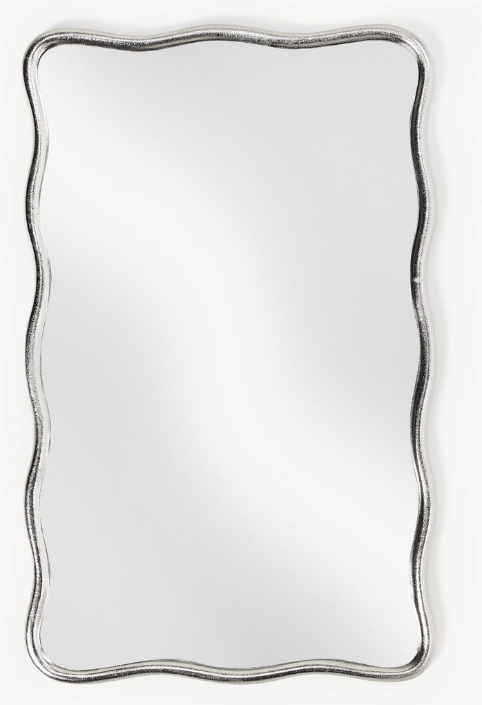 Specchio da parete con cornice ondulata in metallo Reggie