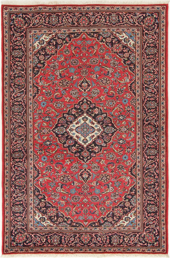 Kashan Tappeto persiano 140x210 (Iran) Annodato A Mano