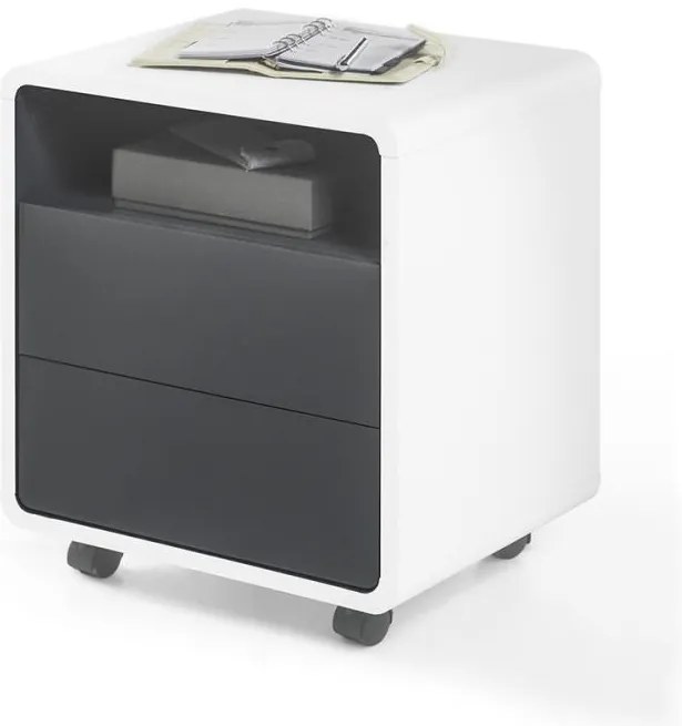 Cassettiera da ufficio TEO bianco/antracite