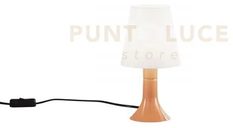 Lumetto bingo arancio in pc 1 luce attacco e14 13x9x24,5cm