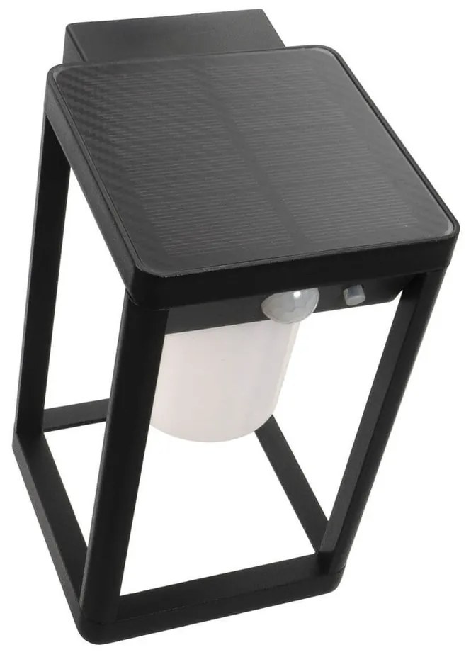 Applique da parete Solare con Sensore Movimento Nera IP54 serie Vimo Colore Bianco Naturale 4.000K