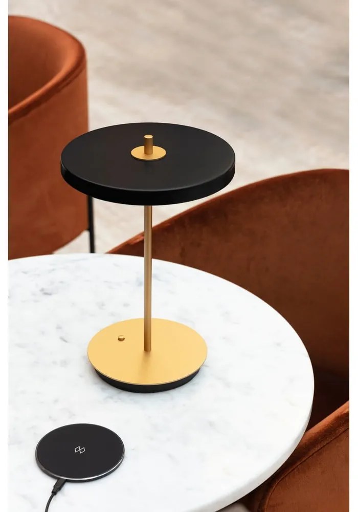 Lampada da tavolo dimmerabile a LED nera con paralume in metallo (altezza 31 cm) Asteria Move - UMAGE