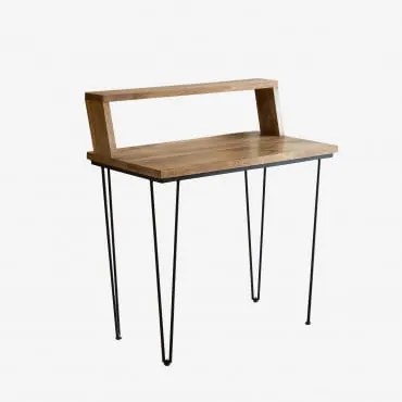 Scrivania In Legno Fabus Legno Di Teak - Sklum