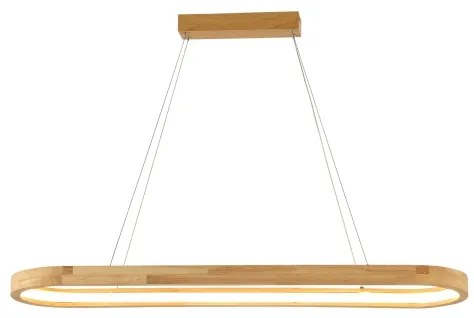 Brilagi - Lampada a sospensione con cavo UMEA WOOD LED/40W/230V 90x22 cm legno