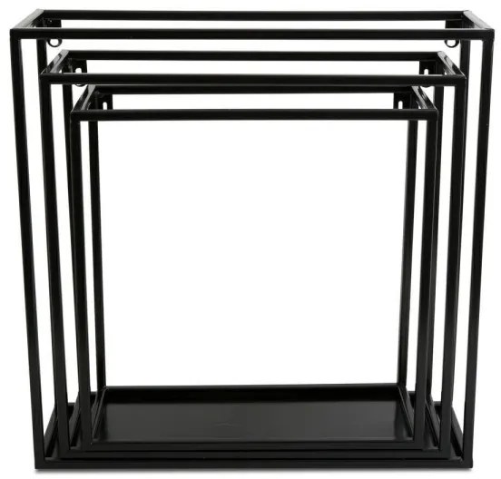 Mensola a muro 35x35 cm nera