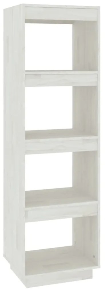 Libreria/Divisorio Bianco 40x35x135cm in Legno Massello di Pino