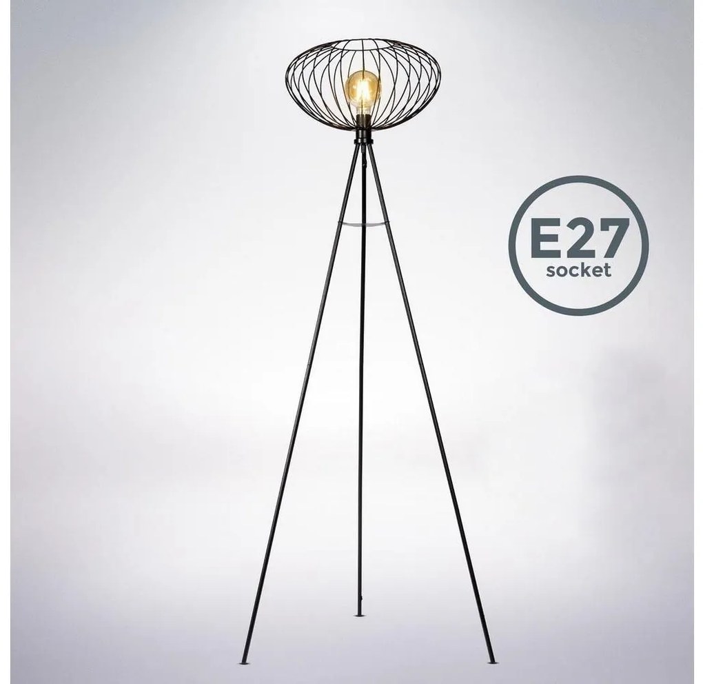 BK Licht 1470 - Lampada da terra RETRO 1xE27/40W/230V