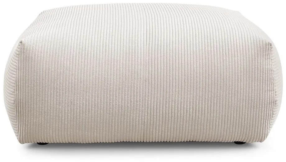 Poggiapiedi color crema con rivestimento in velluto a coste Voltaire – Bobochic Paris