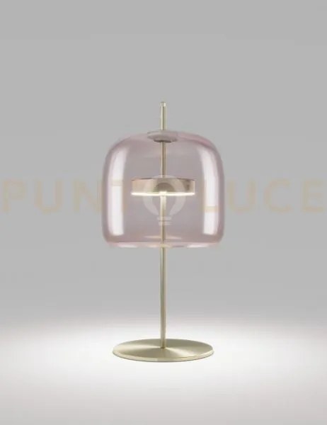 Jube lampada da tavolo p ametista chiara trasparente oro satinato 2...