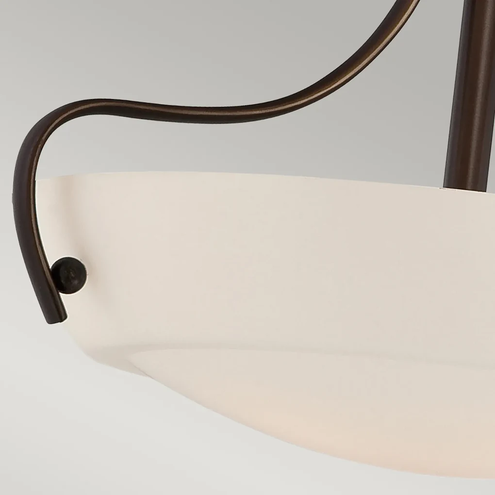 Lampadario Contemporaneo Chantilly Metallo Bronzo Palladiano 3 Luci E27