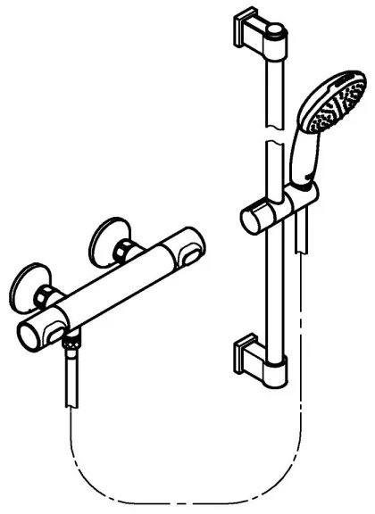 GROHE 34800001 - Miscelatore termostatico per doccia PRECISION FLOW 600 mm cromato