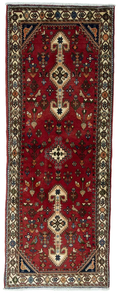 Nasrabad Tappeto persiano 80x210 Rosso (Iran) Annodato A Mano