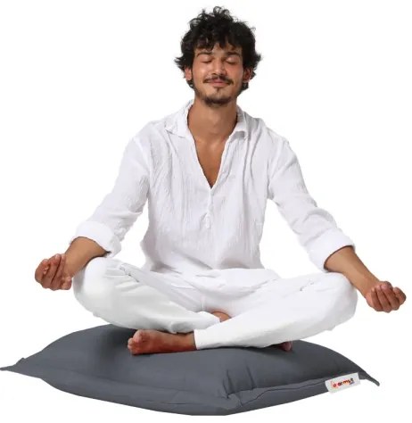 Cuscino da terra 70x70 cm grigio